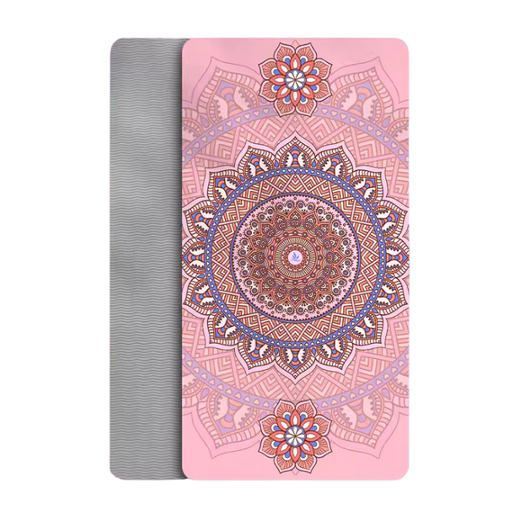 NNETM Foldable TPE Yoga Mat Pink Non-Slip