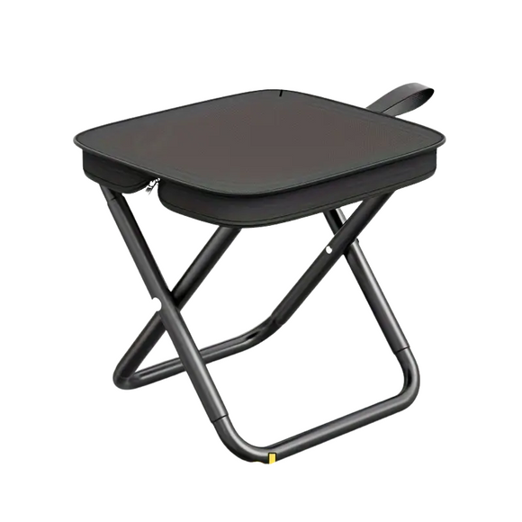 NNETM Black Portable Folding Camping Chair and Stool