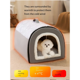 NNETM Warm Enclosed Dog Bed for All Seasons