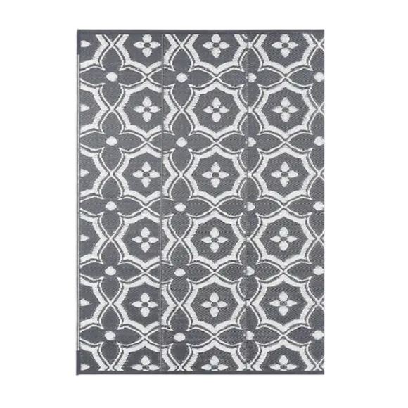 NNETM Outdoor Reversible Patio Mat Geometric Pattern