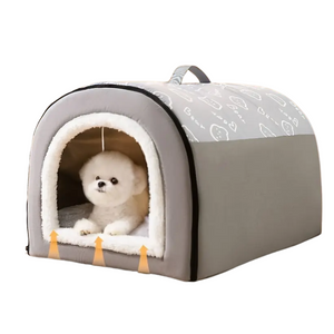 NNETM Warm Enclosed Dog Bed for All Seasons