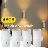 NNETM LED Motion Sensor Night Light with USB Rechargeable (4pcs)