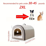 NNETM Warm Enclosed Dog Bed for All Seasons