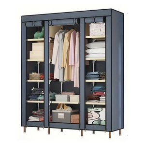 NNETM Metal Storage Wardrobe with Steel Frame (12-Tier)