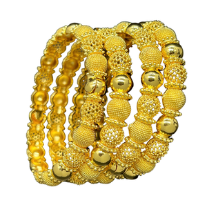 NNEOBA Gold Color Bangles Bridal Wedding Jewelry