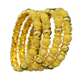 NNEOBA Gold Color Bangles Bridal Wedding Jewelry