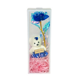 NNETM Enchanted Bear & Rose Gift Box for Special Occasions (Blue)