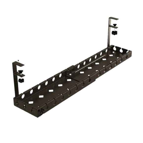 NNETM Adjustable Under-Table Cable Tray with Power Brackets