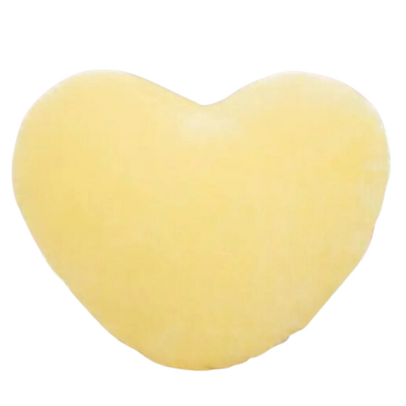 NNEOBA Soft Heart Plush Pillow Gift (Yellow)