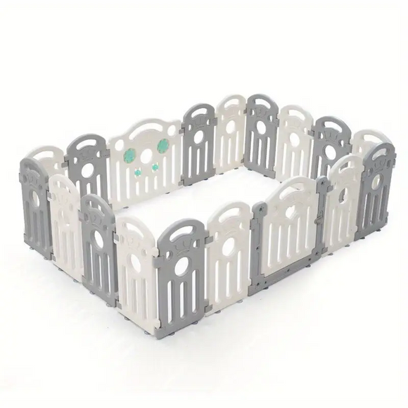 NNETM Kids Playpen 18-Panel Baby Safety Gate Fence