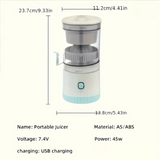 NNETM Citrus Juicer USB Rechargeable Detachable Design