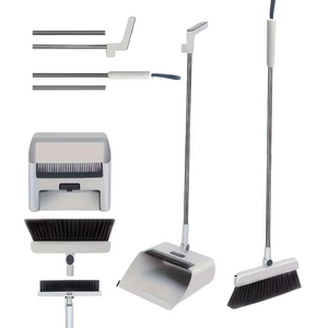 NNETM 3-in-1 Home Cleaning Kit Broom Dustpan Brush
