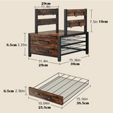 NNETM Wooden K Cup Holder with Drawer