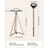 NNETM Portable Trekking Pole with Seat and Lock