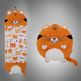 NNEOBA Kids Shark Sleeping Bag Plush Doll Pillow (Orange)