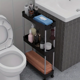 NNETM Bathroom Storage Cart with 4-Tier Rolling Organizer