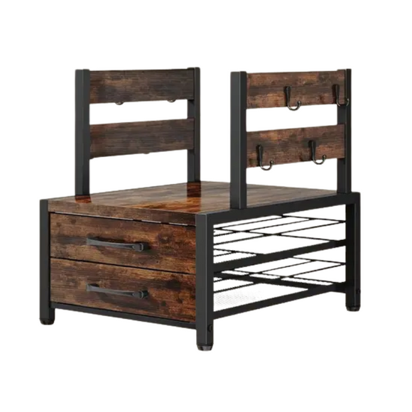 NNETM Wooden K Cup Holder with Drawer