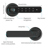 NNETM Smart Lock with Fingerprint, Code & App Control