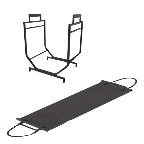 NNETM Metal Firewood Rack Indoor Outdoor Use