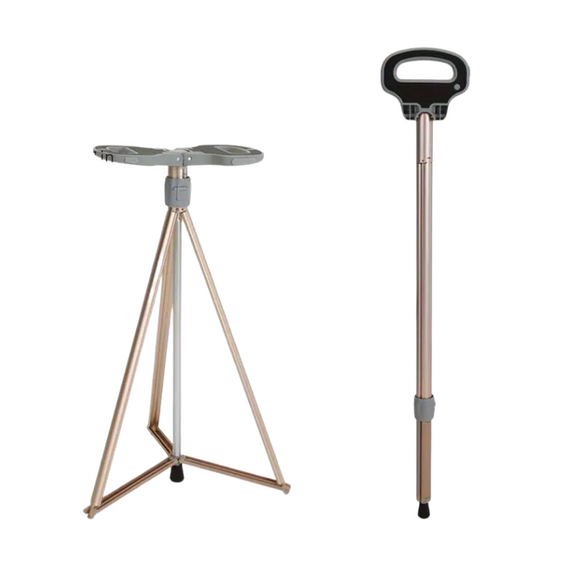 NNETM Portable Trekking Pole with Seat and Lock