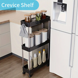 NNETM Bathroom Storage Cart with 4-Tier Rolling Organizer