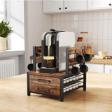 NNETM Wooden K Cup Holder with Drawer