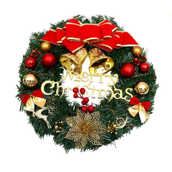 NNEOBA Christmas Red Wreath Front Door Holiday Decor