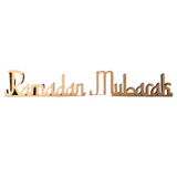 NNETM Wooden Ramadan Mubarak Table Sign Decor