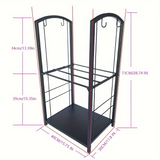 NNETM Metal Firewood Rack with 4-Tool Set