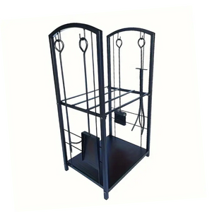 NNETM Metal Firewood Rack with 4-Tool Set