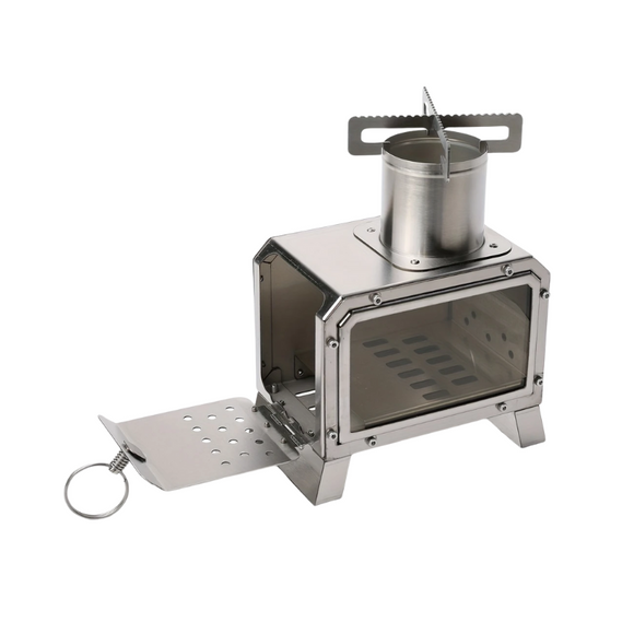 NNETM Camping Stainless Steel Wood Stove