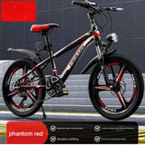 NNETB Kids Mountain Bike Dual Disc Red Bicycle (24-Inch)