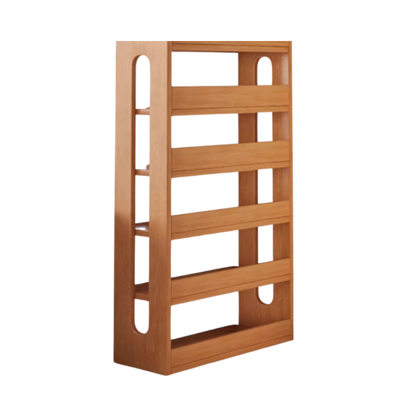 NNETB Solid Wood 6-Layer Bookshelf Storage Cabinet Rack