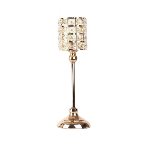 NNEOBA Gold Crystal Candle Holder Wedding Centerpiece
