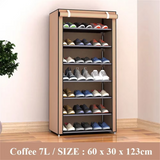 NNETM 7-Layer Shoe Rack Organizer Nonwoven Fabric Stand