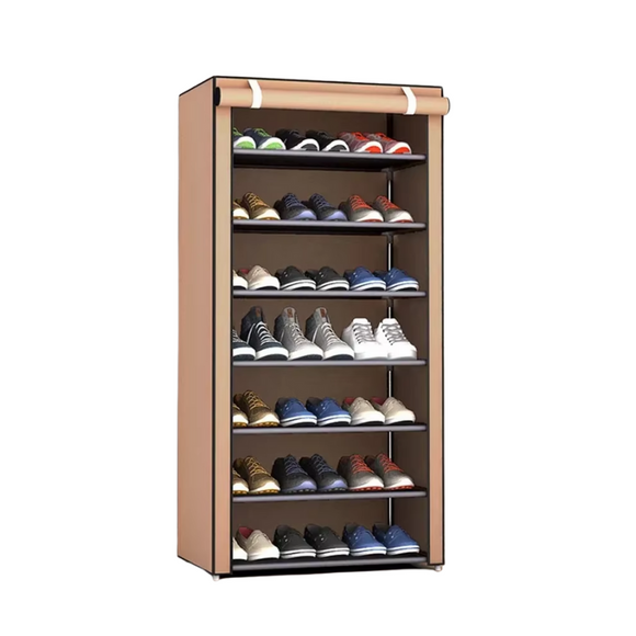 NNETM 7-Layer Shoe Rack Organizer Nonwoven Fabric Stand