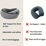 NNEOBA U-Shaped Memory Foam Travel Neck Pillow