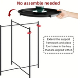NNETM Round Coffee Table with Removable Tray