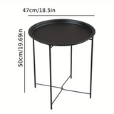 NNETM Round Coffee Table with Removable Tray