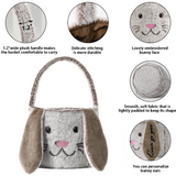 NNEOBA Soft Fluffy Bunny Bag Plush Easter Basket