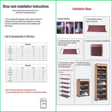 NNETM 7-Layer Shoe Rack Organizer Nonwoven Fabric Stand