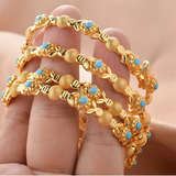 NNEOBA Gold-Plated Dubai Bangles Elegant Party Jewelry