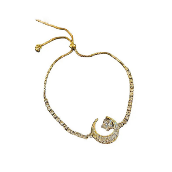 NNEOBA Muslim Moon Star Bracelet Eid Gift Jewelry