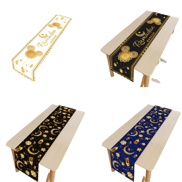 NNEOBA Ramadan Kareem Table Runner Eid Mubarak Decor