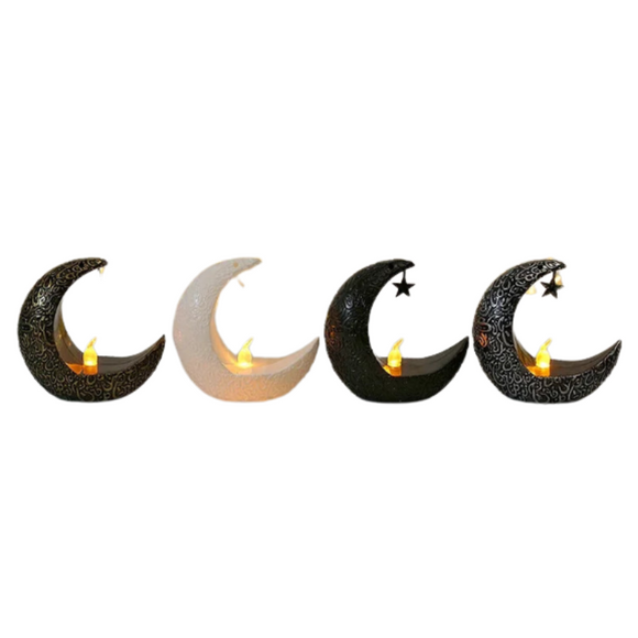 NNEOBA Middle Eastern Star & Moon Candle Holder