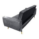 NNEDPE Tufted Velvet Sofa Bed by - Dark Grey