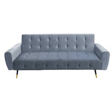 NNEDPE Tufted Velvet Sofa Bed by - Light Grey
