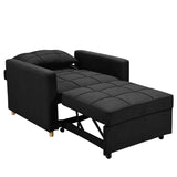 NNEDPE 3-in-1 Convertible Lounge Chair Bed by - Black