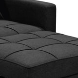 NNEDPE 3-in-1 Convertible Lounge Chair Bed by - Black