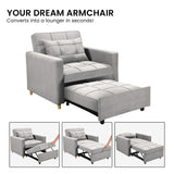 NNEDPE 3-in-1 Convertible Sofa Chair Bed Lounger by Light Grey